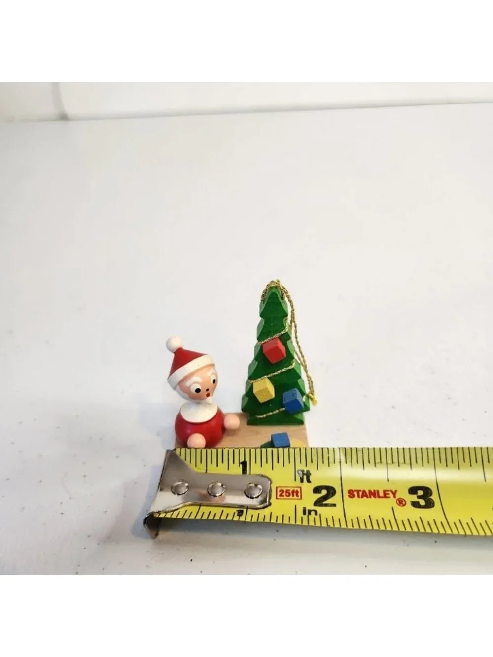 Goula Wood Santa Tree Christmas Ornament Wooden St Nick Vintage Mid Century 60s